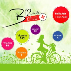 B12 Plus Bant – Kobalt mineraliyle zenginleştirilmiş B12 vitamini, bağışıklık sistemini güçlendirir ve hastalıklara karşı koruma sağlar.